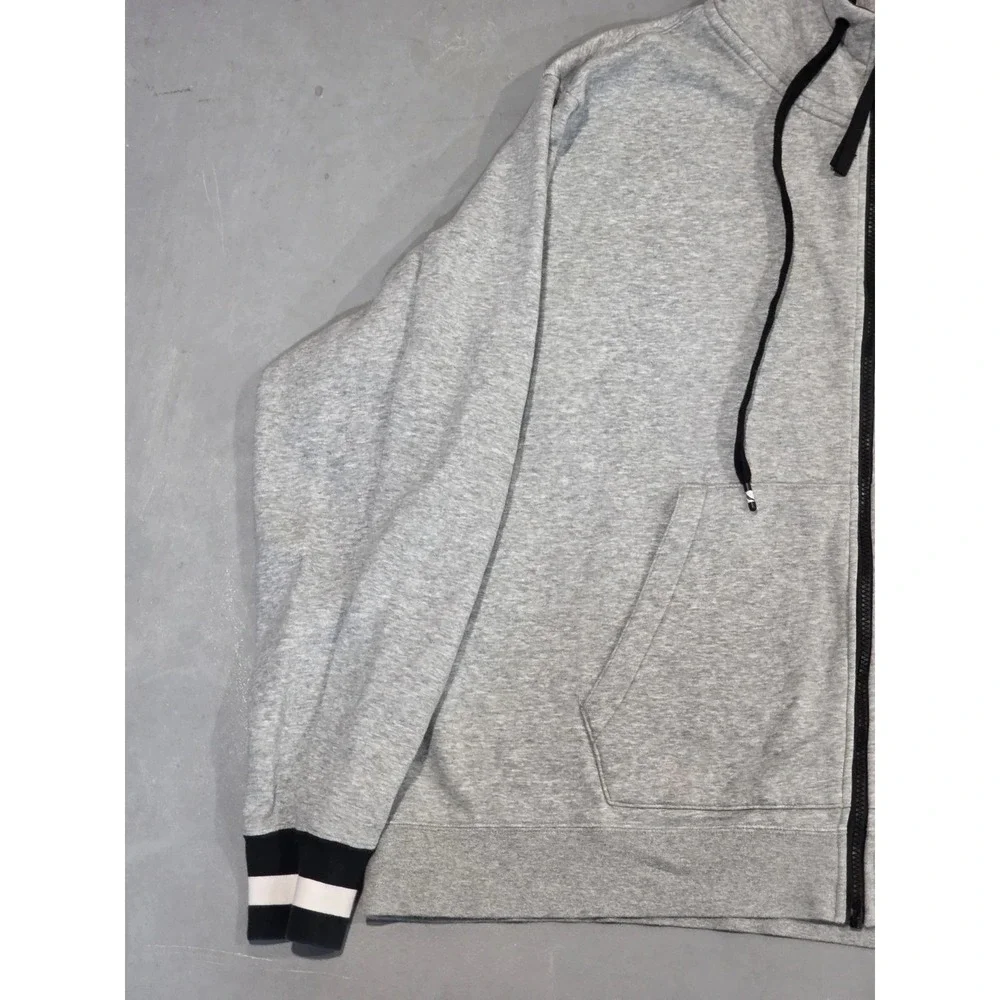 Nike Air Full Zip Hoodie Gray Black Spell Out XXL Authentic Sportswear‎